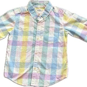 Carter's Pastel Plaid Button Down Shirt